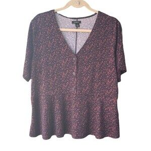 Halogen Drop Waist Tee Pink Black Size XL